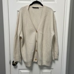 Jenni Kayne Ivory Cashmere Cocoon Sweater - EUC